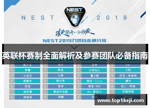 英联杯赛制全面解析及参赛团队必备指南